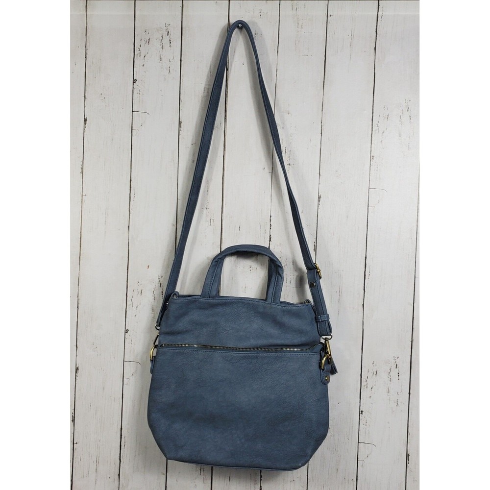 Antik Kraft Handbag Purse Blue Vegan Leather